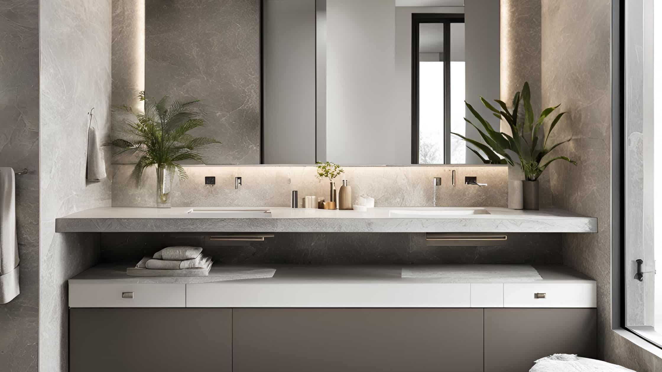 quartz bathroom countertops
